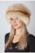 Platinum gold fox fur hat